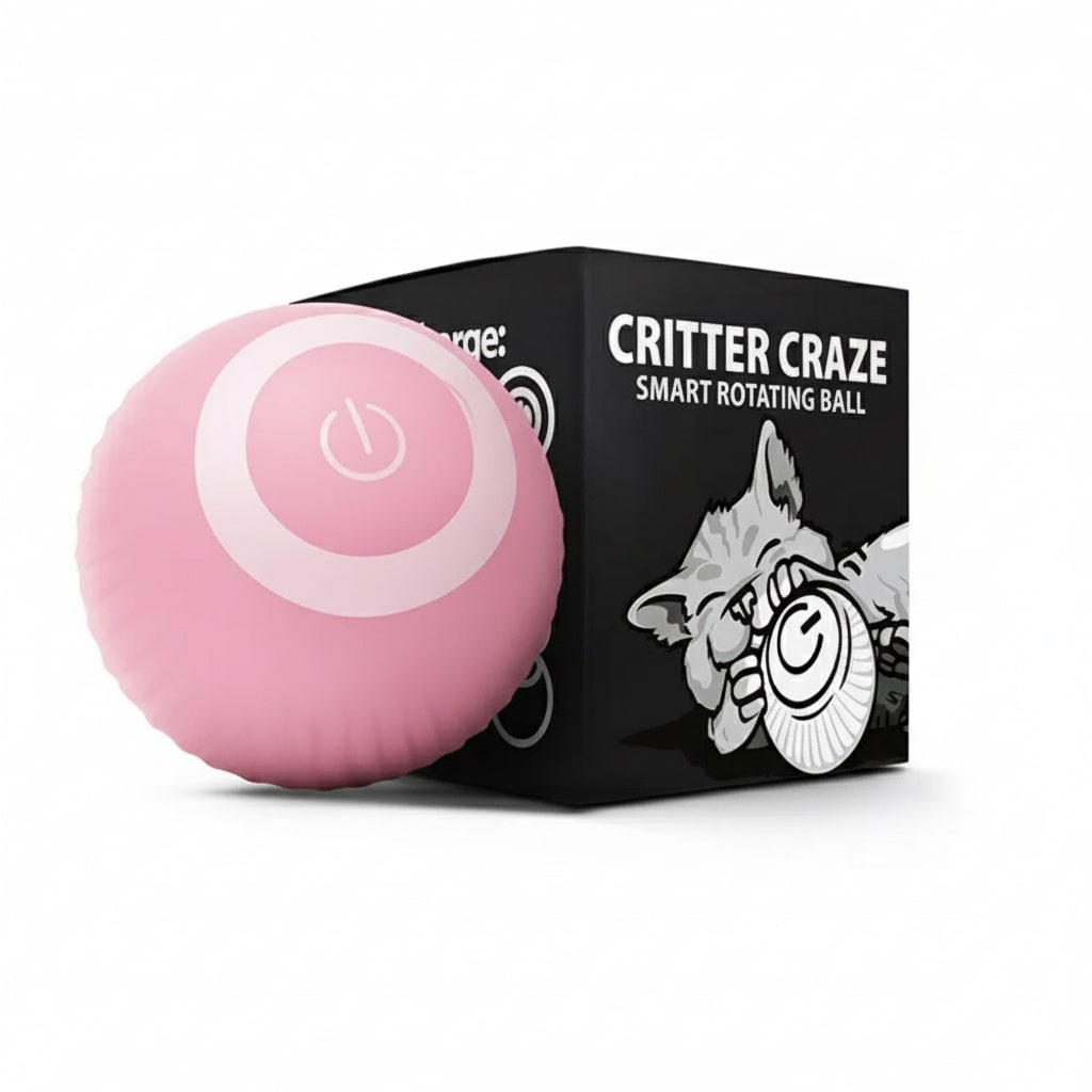اسباب بازی توپ هوشمند گربه شاون SHAWN Critter Craze Smart Rotating Ball
